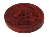 Magnetic Push Slider Stress Relief Handmade Rosewood Crafted Rotating Fidget Toys for ADHD Skull V1294-YM0706-3115230080011