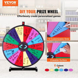 24 inch Spinning Prize Wheel, 14 Slots Tabletop Spinner, Heavy Duty Roulette Wheel with a Dry Erase V952-CJZLJP24YCGD8WSCVV0
