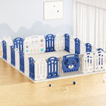 Keezi Kids Baby Playpen 24 Panels Safety Gate Toddler Fence Barrier Play Game BP-C-2622-BL