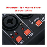 HRIDZ EMC-G04 Audio Mixer with UHF Wireless Microphone for DJ Karaoke PC Record V571-4001339460349