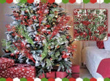 32 Pcs Red Green Christmas Tree Picks Decorations 17'/12' Christmas Tree Topper Artificial Glitter V1192-AZ-W-17384