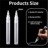 40Pack 3mm Empty Fillable Blank Paint Touch Up Pen Markers, Round Tilted-Head Paint Marker Pens for V1366-AZ2-W-22094
