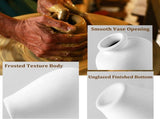 Ceramic Set of 5 White Vases for Home Dcor V178-36932