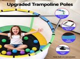 Everfit 55inch Trampoline Kids Rebounder with Basketball Set Sandbag Boxing Game TRAMPO-D-KID55-YGB