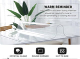Clear Table Protector 24 x 48 Inch - 2mm Thick Plastic Table Cover, Clear Table Cover Protector V1258-DP02-WO-1109