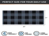 Homaxy 100% Cotton Waffle Weave Check Plaid Kitchen Towels, 13 x 28 Inches, 4-Pack, White & Black V1258-DP02-F-160