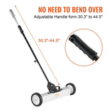 22.6 kg Rolling Magnetic Sweeper with Wheels, Push-Type Magnetic Pick Up Sweeper, Large Magnet V952-TLSCXQSQT2450BUQBV0