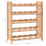 Wine Rack For 25 Bottles Solid Walnut Wood 63x25x73 Cm 43_247101