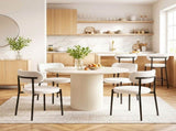 Artiss Dining Chairs Set of 6 Sherpa Boucle White DINC-B-W01-WHX6