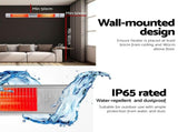 Devanti 2PCS Electric Strip Heater Radiant Infrared Heaters Remote Control 3000W RHP-TWR-3000-AL-2X