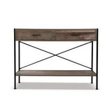 Artiss Console Table 2 Drawers Walnut Marconi FURNI-G-IND-DESK-01-WD