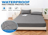 Grey Waterproof Quilted Protector - 4 Layer Breathable & Soft V888-ELOSUNG55462-3