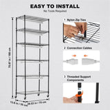DIY Plant Stand with Grow Lights 6 Tiers 192W 70.9" Tall Plant Grow Shelf V952-GNZWJ180CM75LE0LQV3