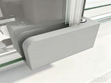 40mm Adjustable Contemporary Corner Sliding Chrome Shower Screen 86x80cm V63-848601