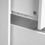Levede Bedside Table Side Table 2 Drawers Storage Nightstand Bedroom Cabinet NI1079-WH-AU