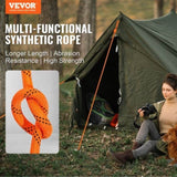 VEVOR Double Braided Polyester Rope, 12.7 mm x 67.06 m, 48 Strands, 35.58kN Breaking Strength V952-HCCLSDL12INC6ERRHV0