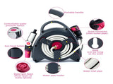 Retractable Garden Hose Reel 37.7Ft Portable Water Hose Reels for Outside with 3-in-1 Sprayer Nozzle V1294-YM0901-H49297P-EU
