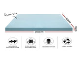 Giselle Bedding Memory Foam Mattress Topper Cool Gel 10cm Queen MATTRESS-TOP-C-GEL-10-Q
