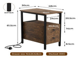 Levede Side Table Narrow Coffee End Table NI1055