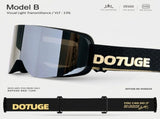 DOTUGE DGZ-12XS Ski Goggles with Italian REVO Coated Dual-Layer Anti-Fog Lens, UV400 Protection, V1341-ZY-5JCHMHUV-E