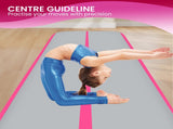 Powertrain Airtrack 20cm Thick 8m x 1m Inflatable Gymnastics Tumbling Mat Air Track - Pink IFM-0801-GYPK