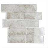 Subway Backsplash Tile Peel Stick Wall Tiles for Bathroom Waterproof 10 Sheets Beige Stone Peel V1366-AZ2-W-22055