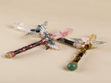 Handmade Crystal Wand, Natural Raw Gemstone Scepter, Magic Healing Wand Citrine V1178-0400-MFBHS