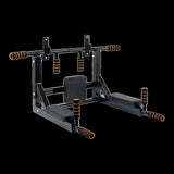 Heavy Duty Wall Mounted Power Station Pull Up Dip Knee Raise Bar V63-833631