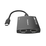 Simplecom DA330 USB-C to Dual HDMI MST Adapter 4K60Hz with PD and Audio Out V28-DA330