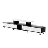 Artiss TV Cabinet Entertainment Unit Extendable 160CM To 220CM FURNI-O-TV-220-WHBK-AB