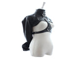 PU Leather Straitjacket Style Arm Binder & Posture Corrector with Adjustable Straps V888-ELOSUNG29406