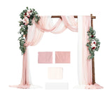 VEVOR Artificial Wedding Arch Flowers Kit Pink With 2 Pcs Flowers 3 Pcs Drapes V952-HLGMHTJ5JTFSIZ4UYV0