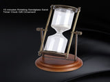15 Minutes Metal Rotating Sand Glass Timer Clock Hourglass Table Ornament Home Decor Gift V1294-YM0901-JYB02030