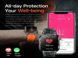 Rugged Outdoor Smart Watch for Men - 1100mAh Extra Long Battery with LED Flashlight & Compass V888-ELOSUNG41846