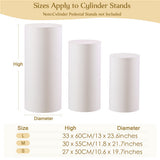 3pcs Metal Round Plinth Cylinder Pedestal Stand Wedding Decoration Cake Flower V201-BCJHDCYL0003