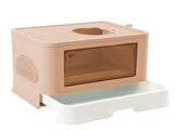 PaWz Foldable Cat Litter Box Tray Enclosed Pink PT1152-PK_NZ
