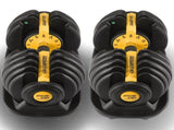 Powertrain 48kg Adjustable Dumbbell Set Home Gym Exercise Equipment Weights Gold DMB-BF1-024-GD-2