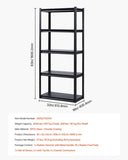 VEVOR Storage Shelves 16" D x 32" W x 63" H 5-tier Garage Storage Shelving，406 x 813 x 1600 mm V952-JSBSXHJ16326QJTGOV0