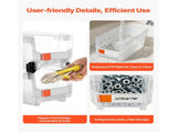Plastic Stackable Bins, 37.7 x 21.5 x 18 cm , Plastic Containers for Organizing & V952-DDWLX6GZ14LTCARKA001V0
