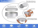 Moretoes 60 Pack Tins, 2Oz Metal Round Tins, Aluminum Tin Cans Containers with Screw Lid for Lotion V1259-DP01-F-56