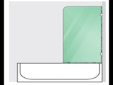 70cm Frameless Glass Bath Screen Modern Wall Channel in Chrome for Stylish Bathroom Upgrade V63-852941