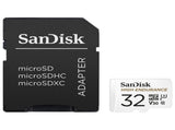 SANDISK HIGH ENDURANCE MICROSDHC CARD SQQNR 32G UHS-I C10 U3 V30 100MB/S R 40MB/S W SD ADAPTOR V28-FFCSAN32GSQQNR