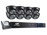 UL-tech CCTV Security System 8CH DVR 8 Cameras 1TB Hard Drive CCTV-8C-8D-BK-T