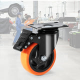 Caster Wheels, 101.6 mm Swivel Plate Casters, Set of 4, Heavy Duty 159 kg Load Capacity Per Caster V767-VVR-PBJLCSJAZ4J3LNWL1V0