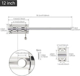 Barrel Bolt Door Latch 12 Inch 304 Stainless Steel Heavy Duty Slide Lock for Gate Barn Door with 8.5 V1189-LC-RY-00172