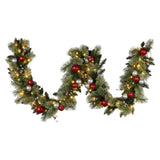 Christabelle 2.7m Christmas Garland with LED Lights and Baubles Mantle Decoration Ornament 112_SENJB274