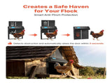 Automatic Chicken Coop Door, Battery Powered Chicken Coop Door with Timer & Manual Setting, V952-JSKMQHSSKGDCAG9SN001V9