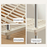 Plastic Storage Shelves 4 Shelf Organizer - Freestanding Shelf Unit for Kitchen Pantry Bathroom Clos V1369-AZ3-W-11054
