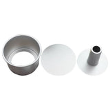 Plated Silver Metal Cake Pan with Removable Bottom Ideal for Baking and Cake Making V1192-AZ-W-19272