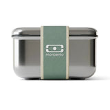 Monbento Mb Sense L The Microwave-Safe Metal Lunch Box - Natural Green V398-MO-82270044